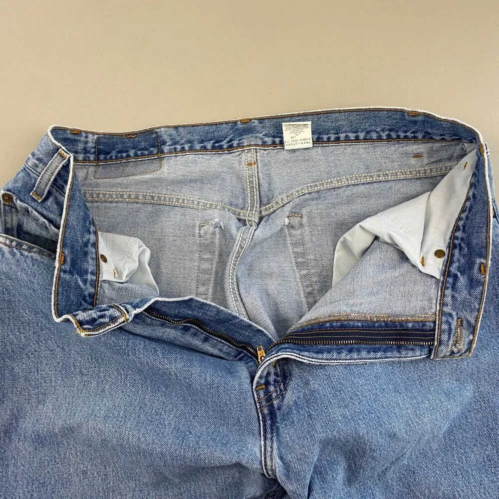 Levis‎ 505 Jeans Mens 36x34 Blue Regular Fit Straight Leg Cotton Vintage Y2K